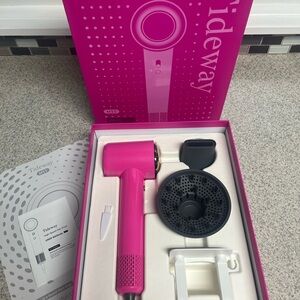 Pink Hair Dryer with Attachments